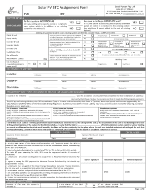 STC assignment form template - solar photovoltaic - Clean Energy ...