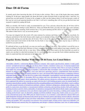 Fillable Online Dmv Dl 44 Form Fax Email Print - pdfFiller