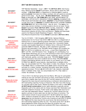 Fillable Online 2017 dd 2813 dental form Fax Email Print - pdfFiller