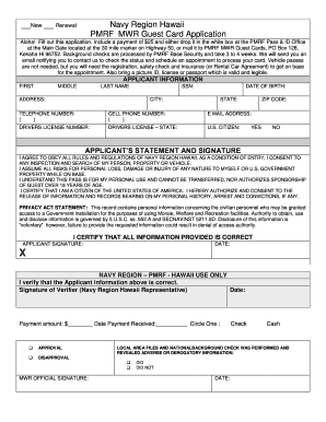 fillable online pmrf mwr guest card application fax email print pmrf form
