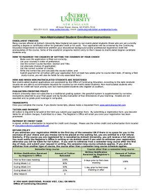 Many courses offered at Antioch University New England are open to non-matriculated students (those who are not currently seeking a degree or certificate) either for graduate credit or for audit