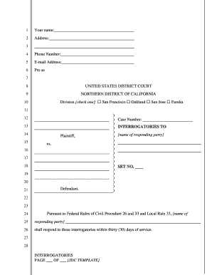 Fillable Online Instructions: Interrogatories (Written Questions to ...