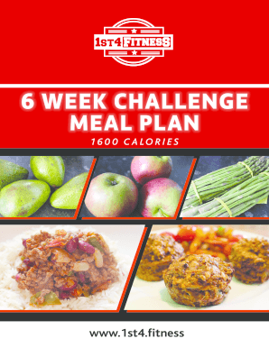 Fillable Online 6 WEEK CHALLENGE Fax Email Print - pdfFiller