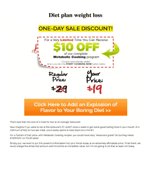 Fillable Online Diet plan weight loss Fax Email Print - pdfFiller