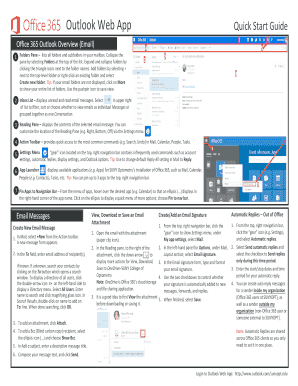 Fillable Online Office 365 Outlook Overview (Email) Fax Email Print ...