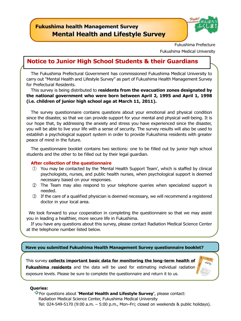 Fillable Online Mental Health and Lifestyle Survey Fax Email Print ...