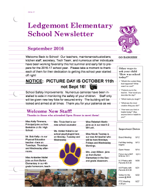 Fillable Online Ledgemont Elementary School Newsletter Berkshire Local Schools Fax Email Print Pdffiller Fillable Online Ledgemont Elementary School Newsletter Berkshire Local Schools Fax Email Print Pdffiller