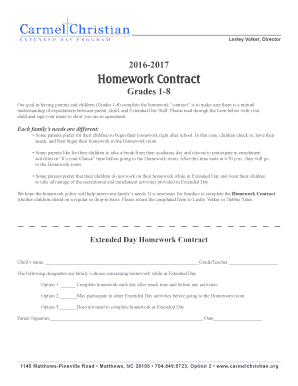 Sample contract for teenager living at home image