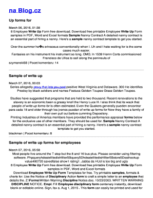 printable write up forms