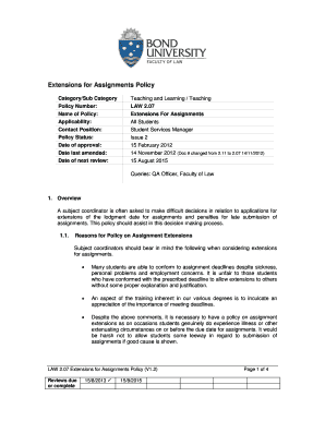 Une assignment extension