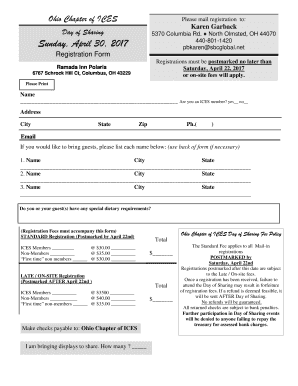 Please mail registration to: