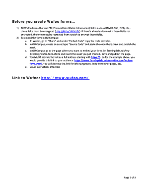 Fillable Online Before you create Wufoo forms Fax Email Print - pdfFiller
