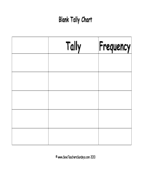Fillable Online Blank Tally Chart Fax Email Print - pdfFiller