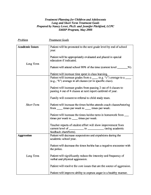 Treatment Planning for Children and Adolescents