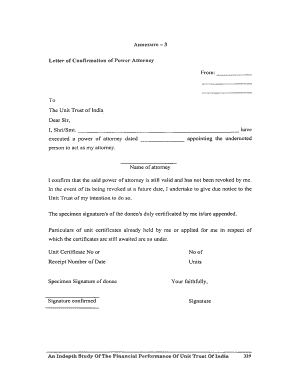 letter for power of attorney