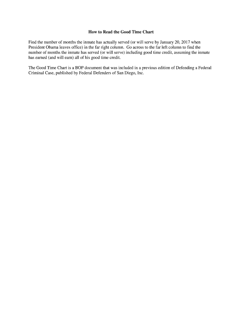 Fillable Online How to Read the Good Time Chart Fax Email Print - pdfFiller