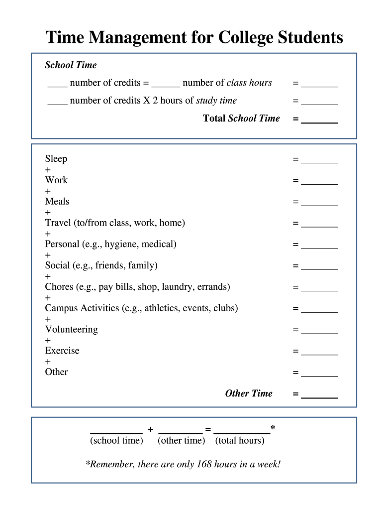 Time Management Pdf - Fill Online, Printable, Fillable, Blank With Regard To Time Management Worksheet Pdf