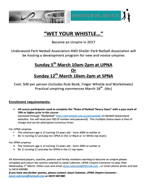 Fillable Online WET YOUR WHISTLE Fax Email Print - pdfFiller