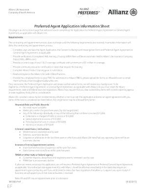 Fillable allianz agent change form - Edit, Print & Download Templates