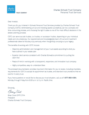 Fillable Online Charles Schwab Trust Company Fax Email Print - pdfFiller