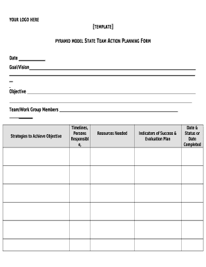 pyramid model State Team Action Planning Form