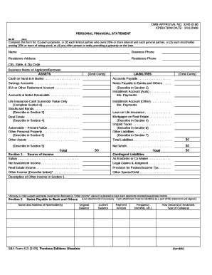 Complete this form for: (1) each proprietor, or (2) each limited partner who owns 20% or more interest and each general partner, or (3) each stockholder owning 20% or more of voting stock, or (4) any other person or entity providing a