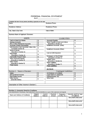 Complete this form for any person providing a guaranty on the loan