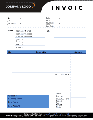 service invoice template