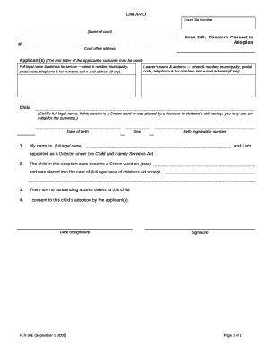 Appointed as a Director under the Child and Family Services Act