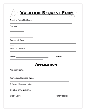 Vocation Request Form