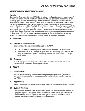 Version Description Document