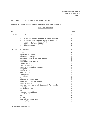 Subpart B - Real Estate Title Clearance and Loan Closing