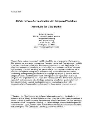 Pitfalls in Cross-Section Studies with Integrated Variables: