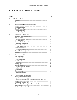 Incorporating in Nevada 3rd Edition