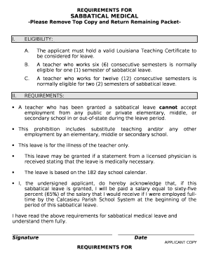 SABBATICAL MEDICAL