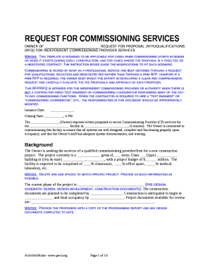 OWNER OF REQUEST FOR PROPOSAL (RFP)/QUALIFICATIONS (RFQ) FOR ...