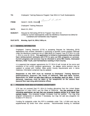 TO:Employers Training Resource Program Year 2013-14 Youth Subrecipients
