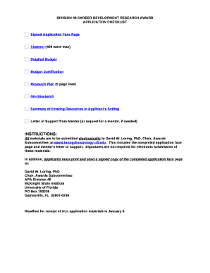 DIVISION 40 CAREER DEVELOPMENT RESEARCH AWARD