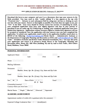 Dustin and Kristen Yoder Memorial Foundation, Inc