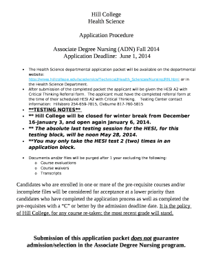 Application Deadline:June 1, 2014