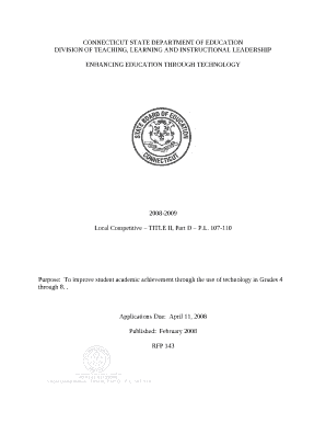 Local Competitive TITLE II, Part D P