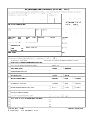 IF FORMS ARE NOT LEGIBLE THEN YOU MAY NOT BE SELECTED FOR THE ENCAMPMENT OR SPECIAL ACTIVITY THAT YOU WANT TO ATTEND