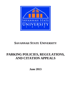 PARKING POLICIES, REGULATIONS, AND CITATION APPEALS