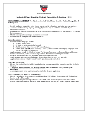 Provide funding to competitive junior players who have achieved national and/or international rankings