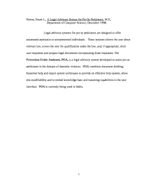 Legal advisory systems for pro se petitioners are designed to offer automated assistance to unrepresented individuals