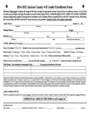 Directions: Print clearly