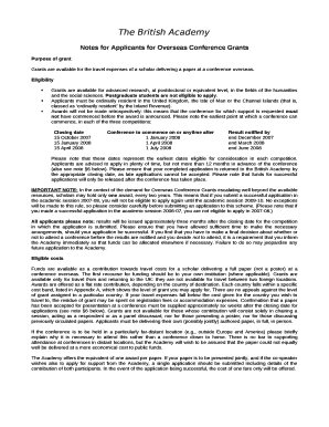 Grants are available for the travel expenses of a scholar delivering a paper at a conference overseas