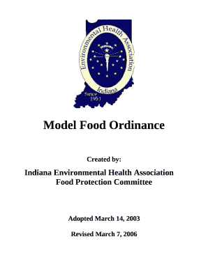 Model Food Ordinance