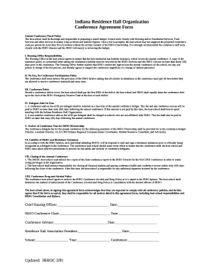 Memorandum of agreement for the annual conference of