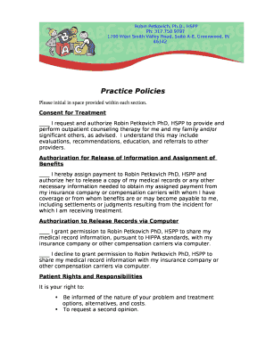 Please initial in space provided within each section